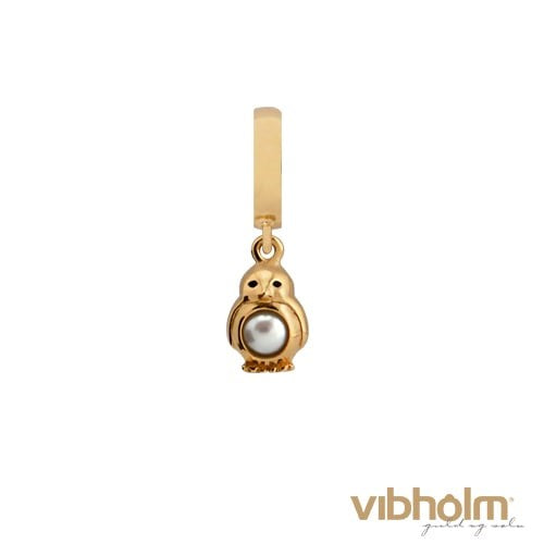 Christina Jewelry & Watches - Pearl Penguin Charm - forgyldt sølv